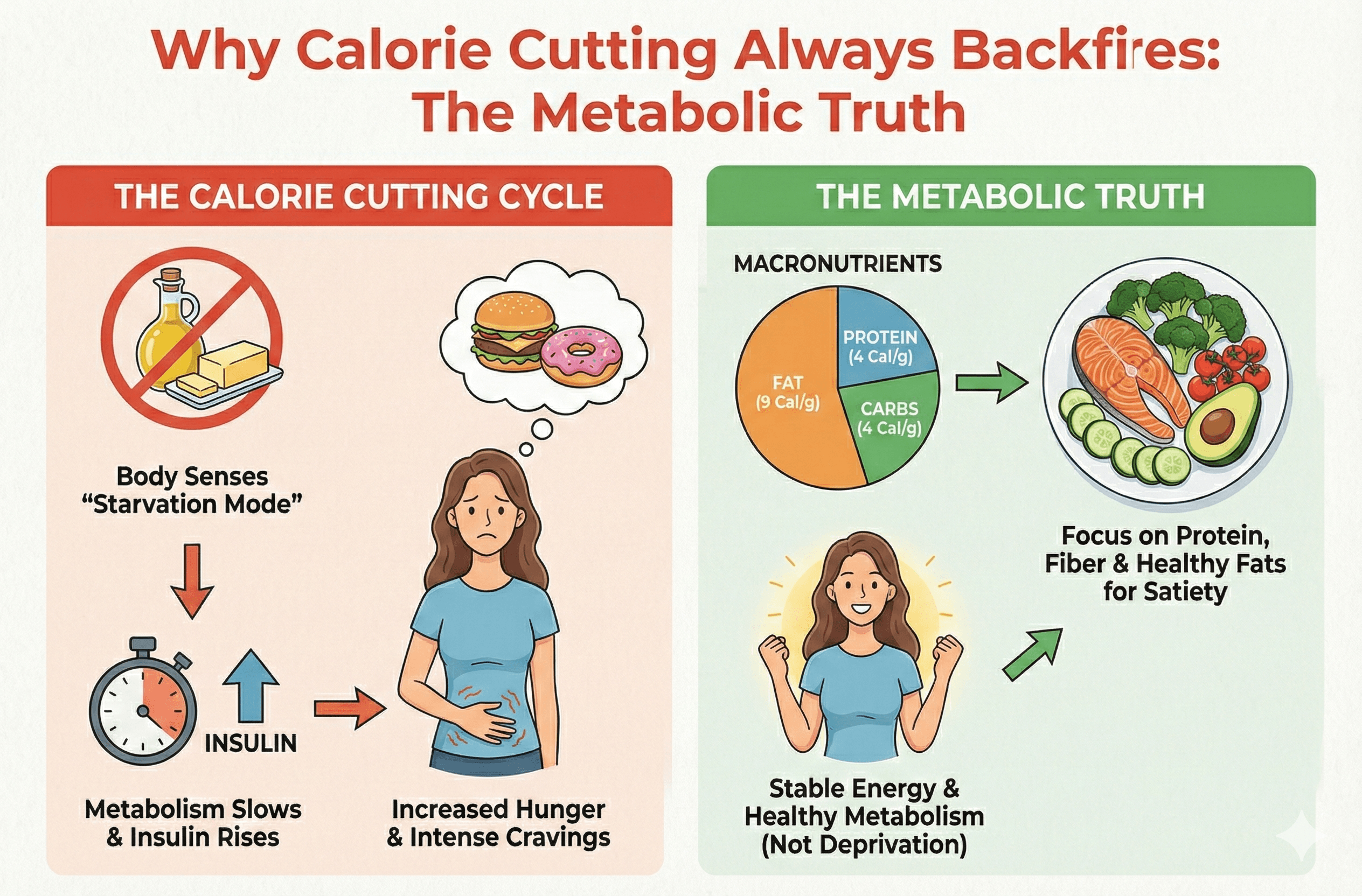 Why Calorie Cutting Always Backfires: The Metabolic Truth