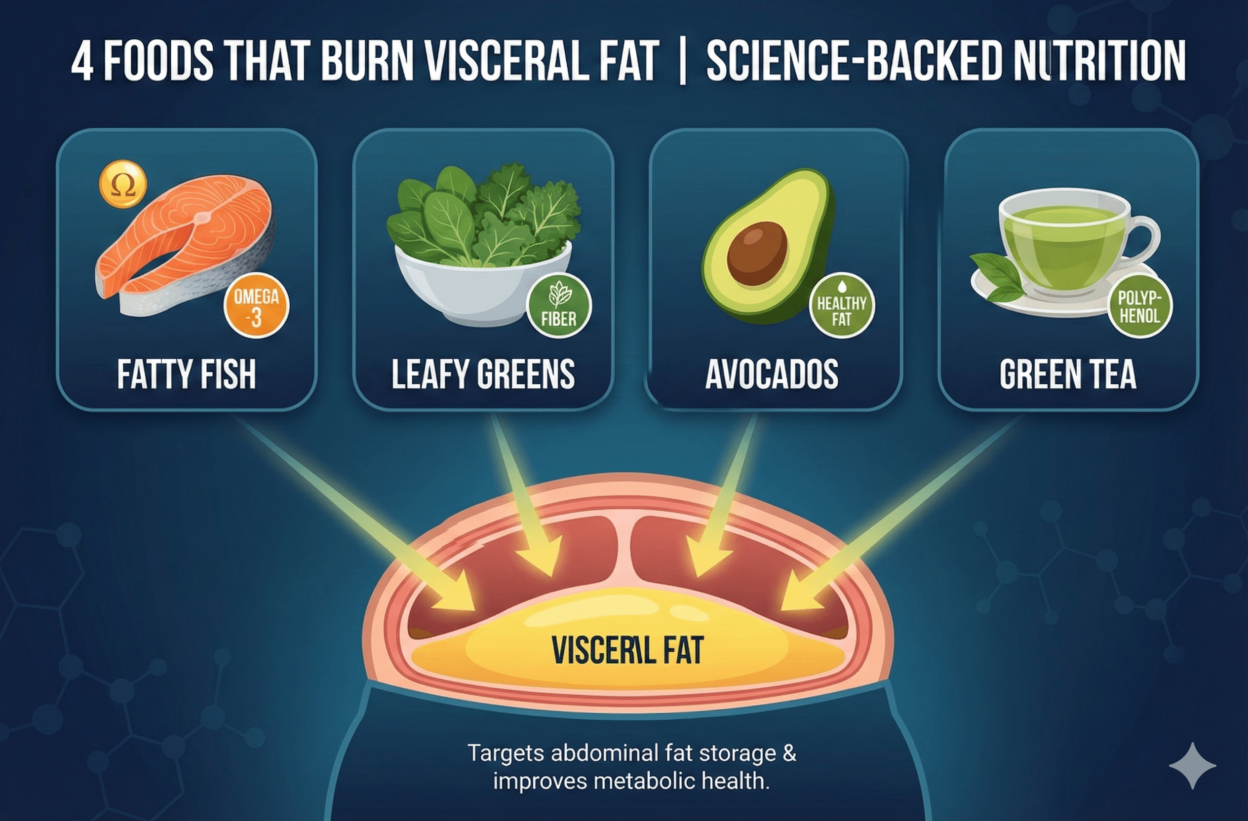 4 Foods That Burn Visceral Fat | Science-Backed Nutrition