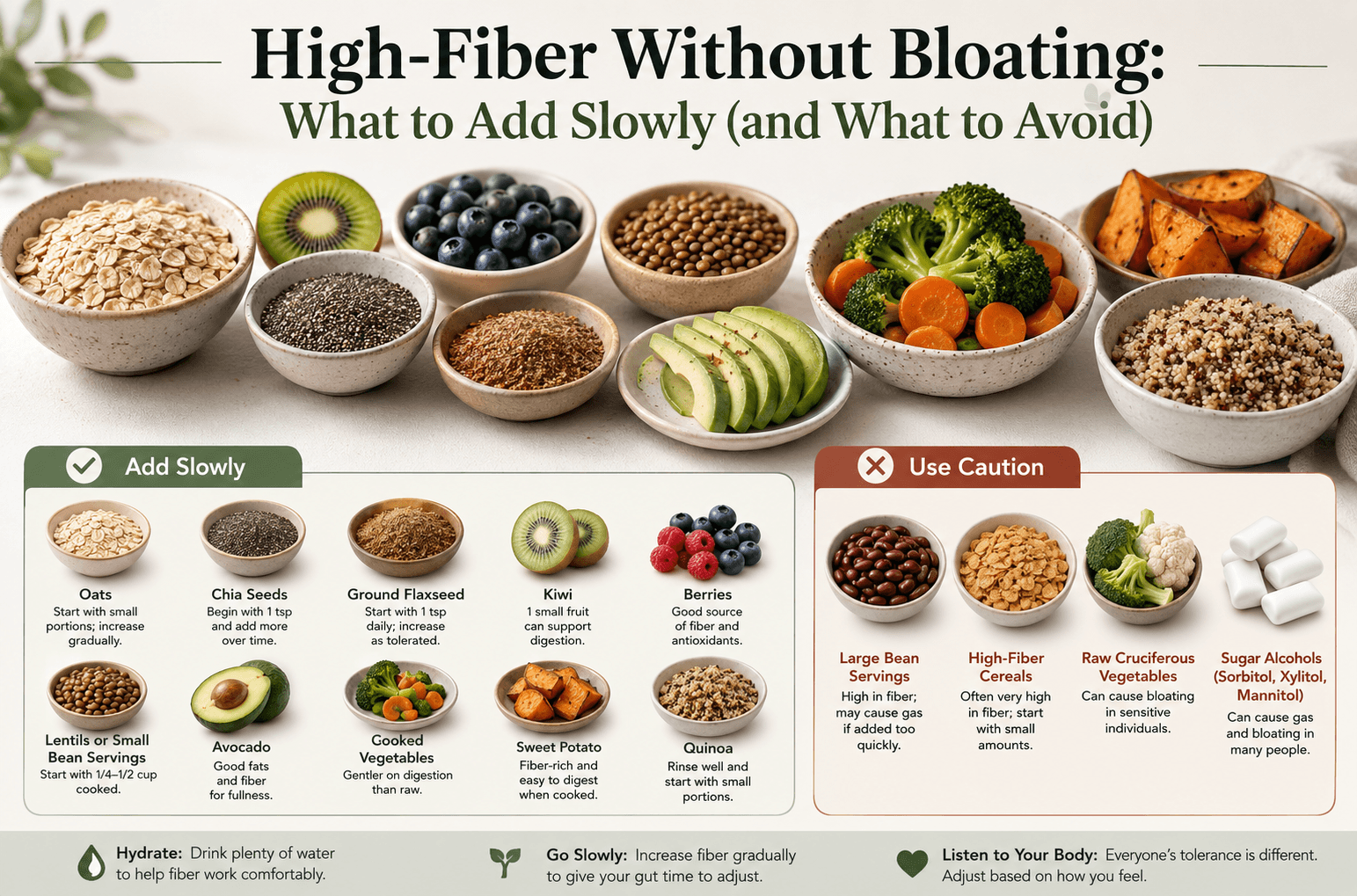 Increase Fiber Without Bloating: Gentle Food Tips