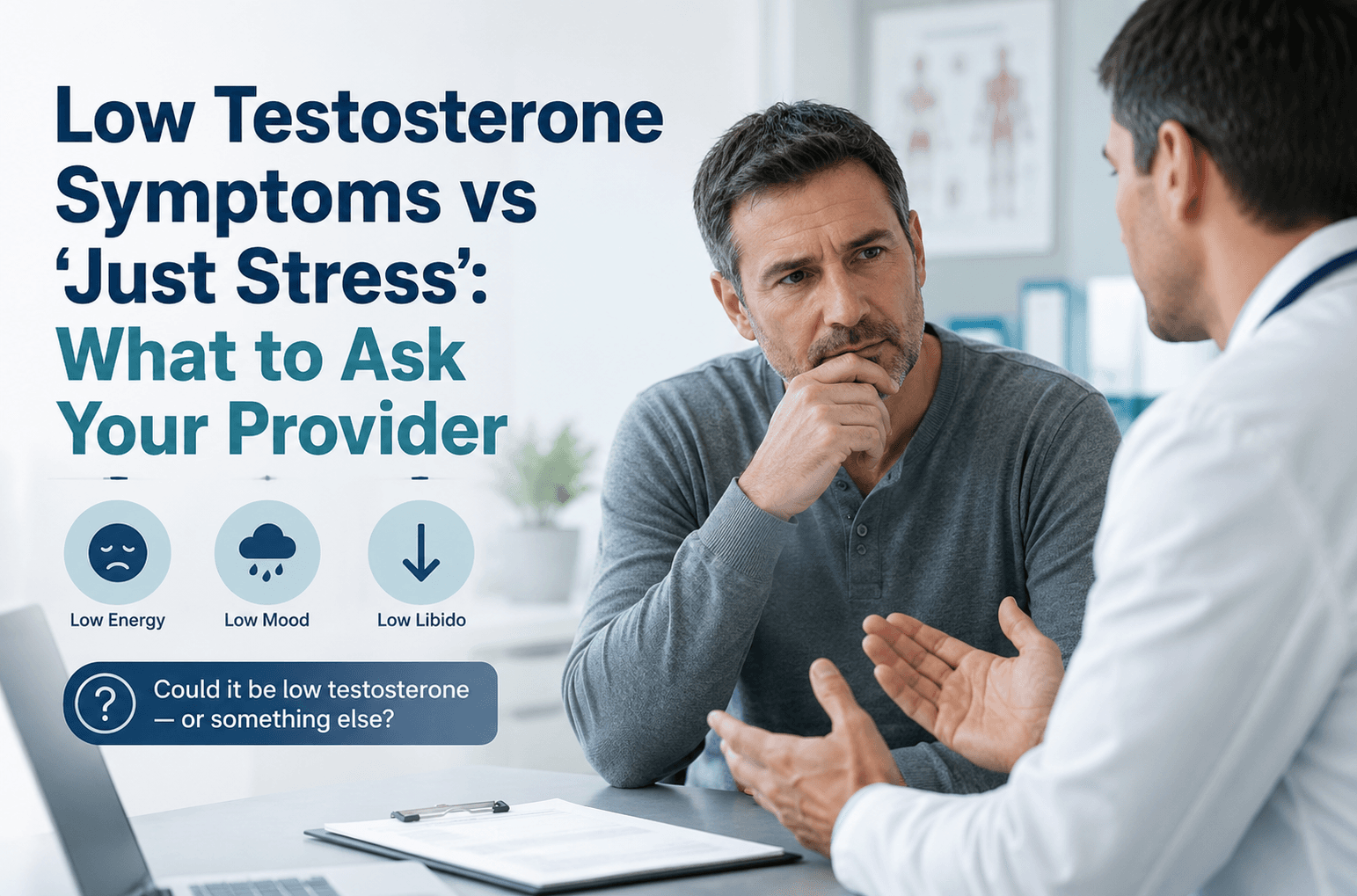Low Testosterone Symptoms Checklist: Low T vs Stress
