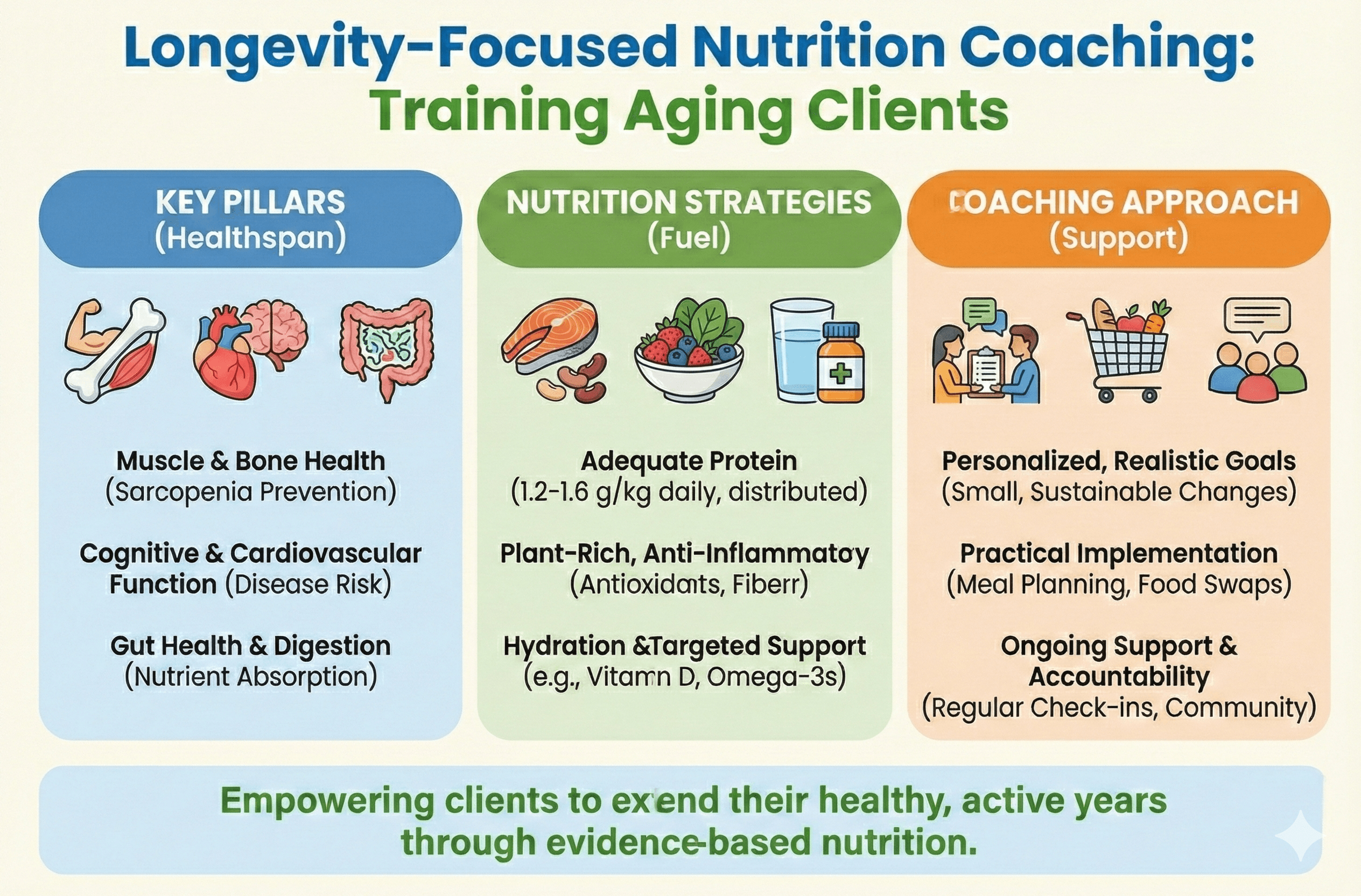 Longevity-Focused Nutrition Coaching: Training Aging Clients