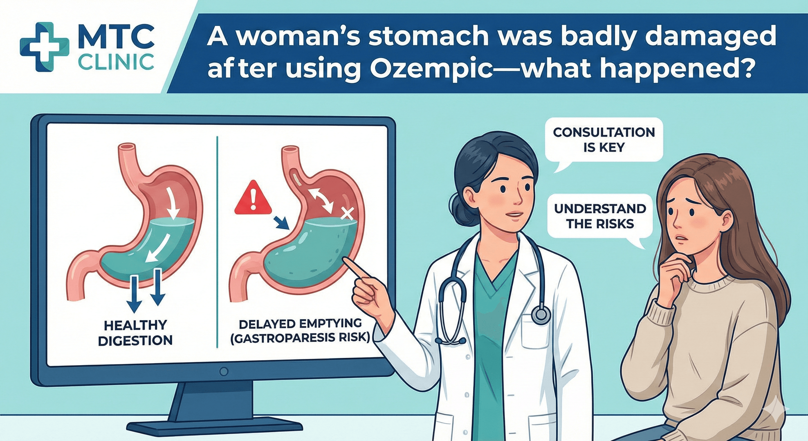 A woman’s stomach was badly damaged after using Ozempic—what happened?