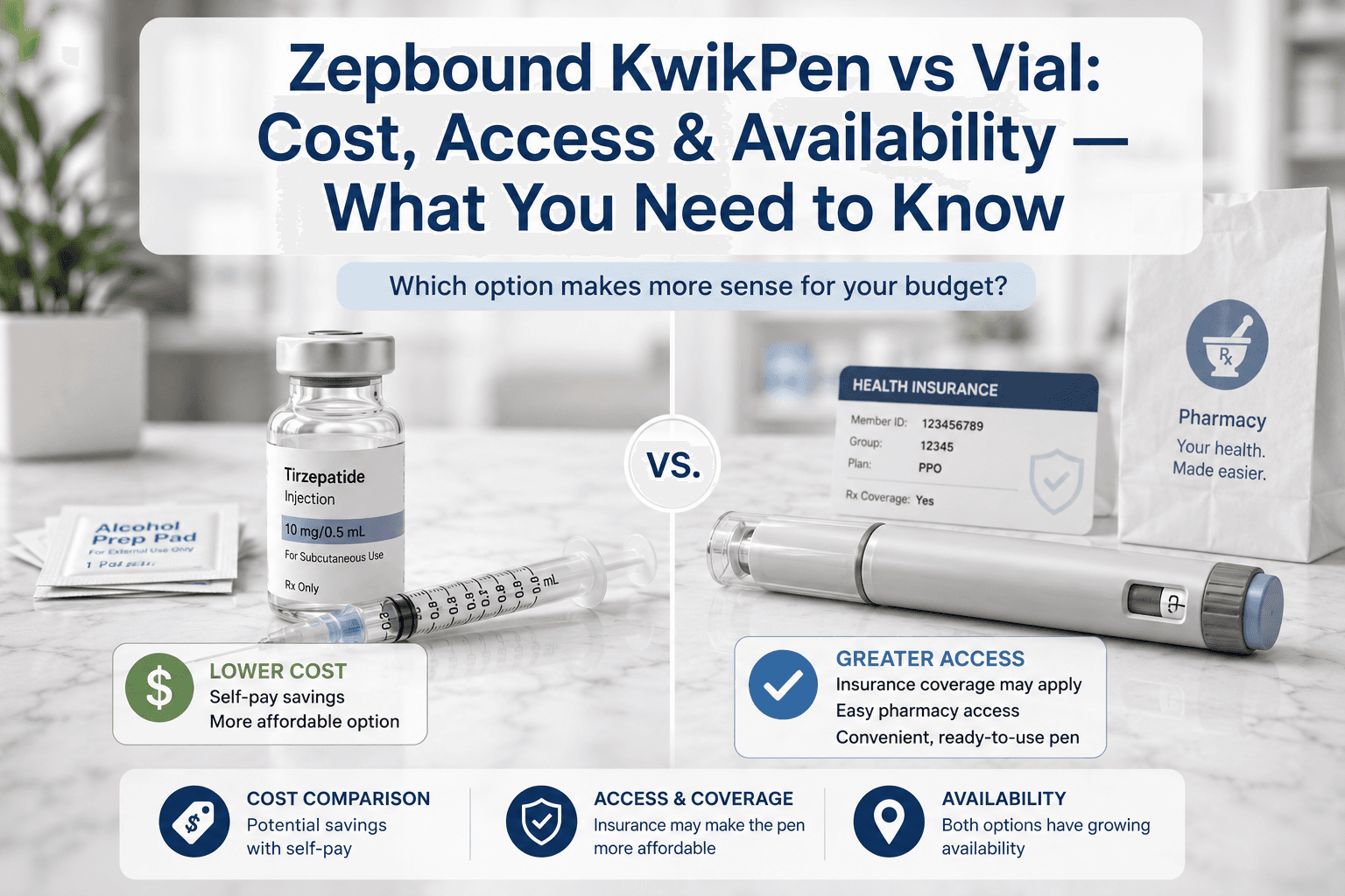 Zepbound KwikPen vs Vial: Cost, Access & Availability