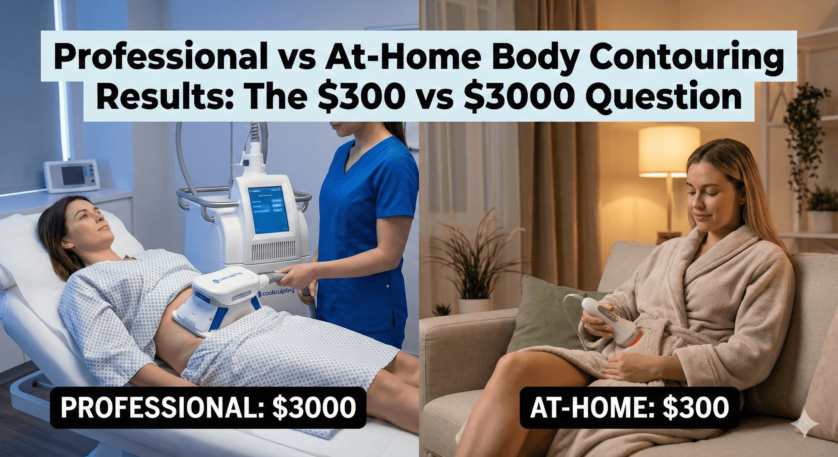 Professional vs At-Home Body Contouring Results: The $300 vs $3000 Question